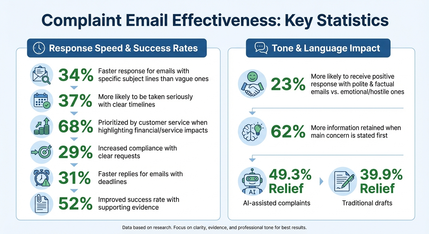 Complaint Email Effectiveness Statistics and Success Rates