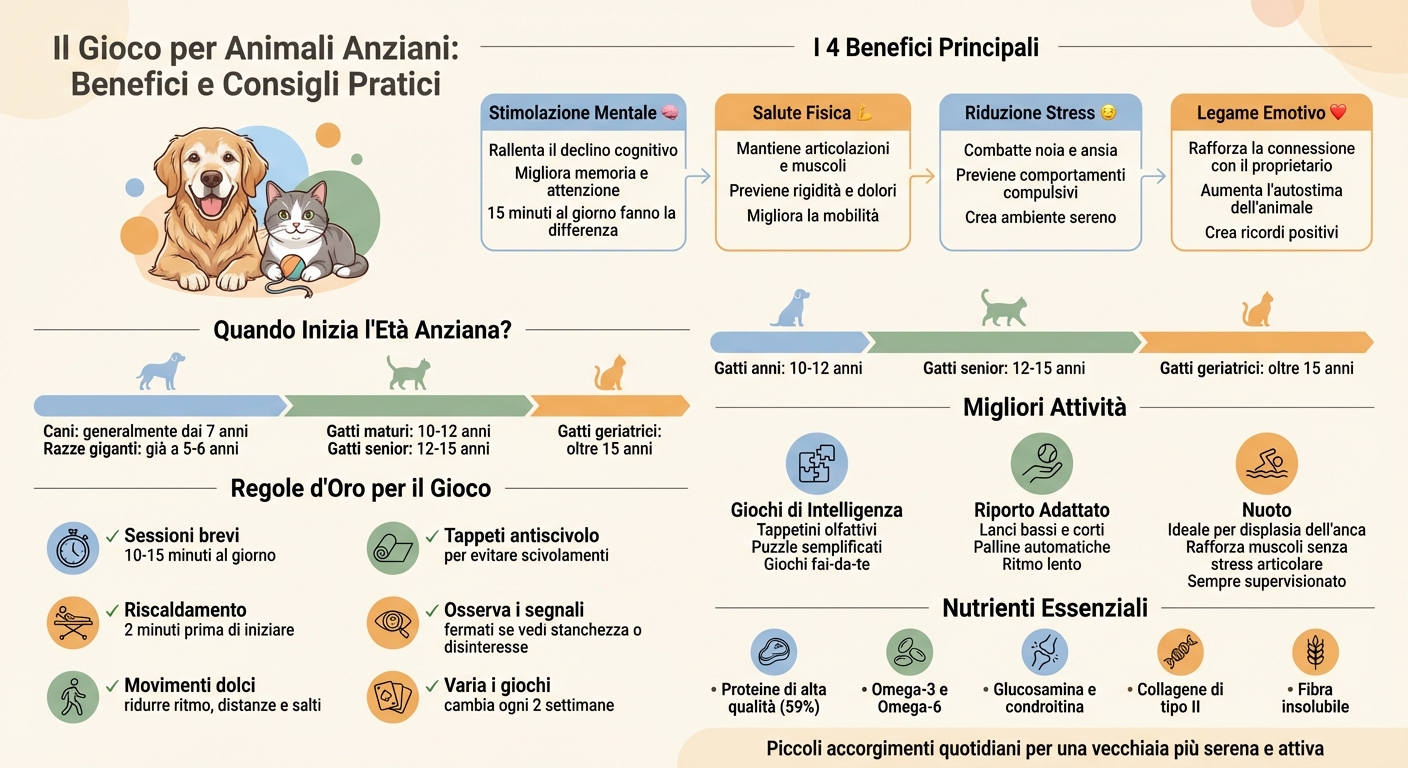 Benefici del gioco per animali anziani: guida pratica