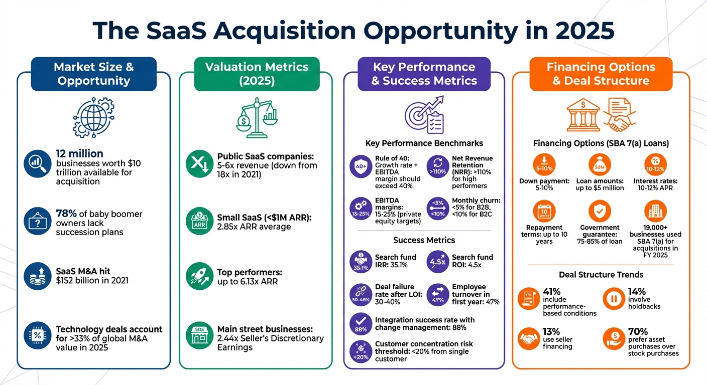 SaaS Business Acquisition Market Statistics and Financing Options 2025