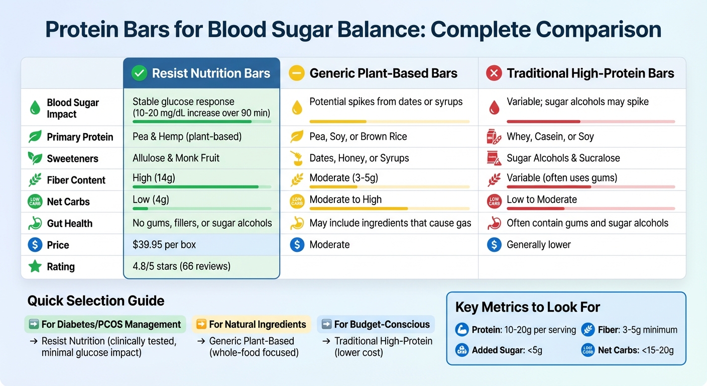 Protein Bars for Blood Sugar Balance: Complete Comparison Guide