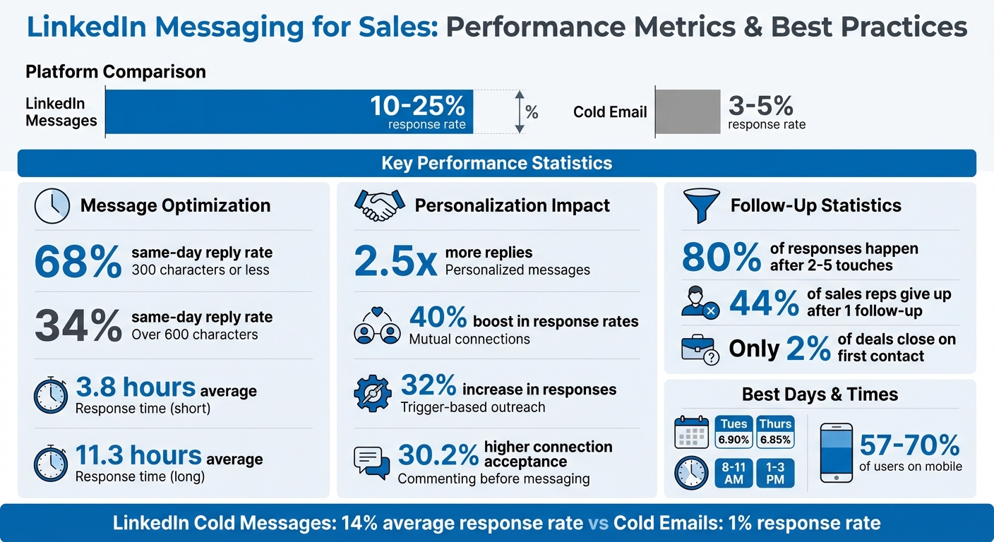 LinkedIn Messaging vs Cold Email: Response Rates and Best Practices Statistics