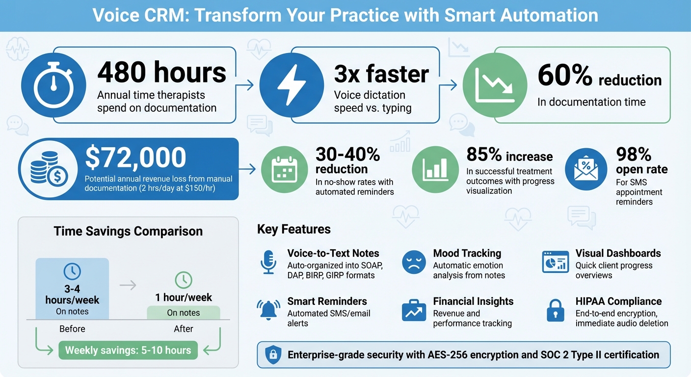 Voice CRM Benefits: Time Savings and Performance Metrics for Therapists