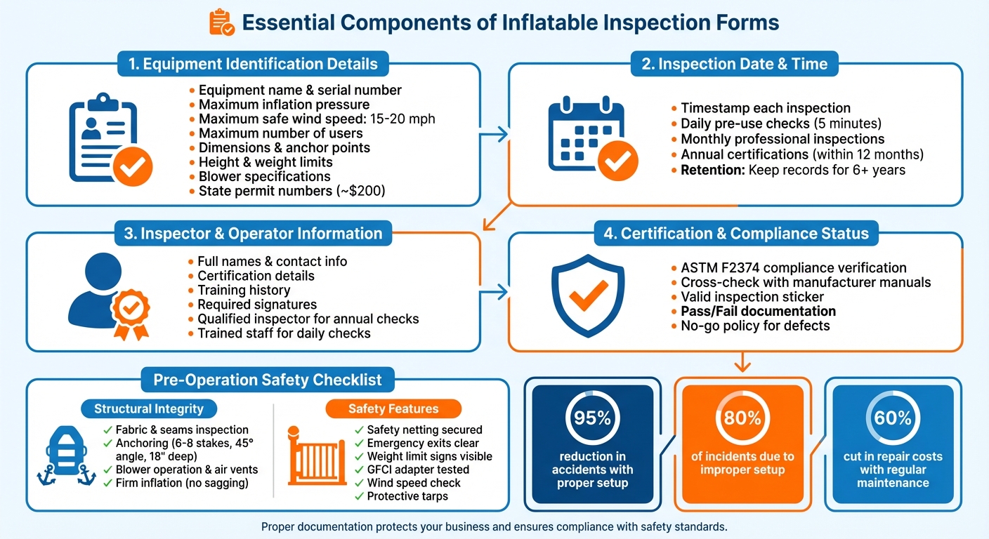 Essential Components of Inflatable Inspection Forms Checklist