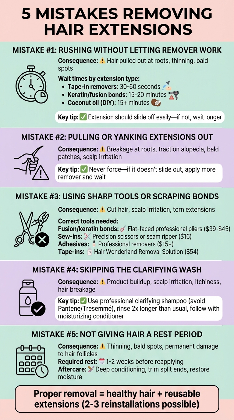 5 Common Mistakes When Removing Hair Extensions and How to Avoid Them