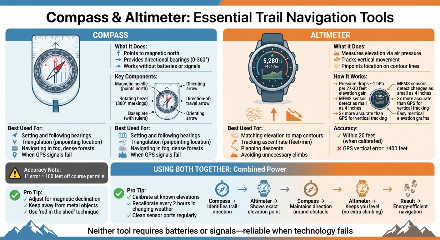 Compass vs Altimeter: Navigation Tools Comparison for Trail Navigation