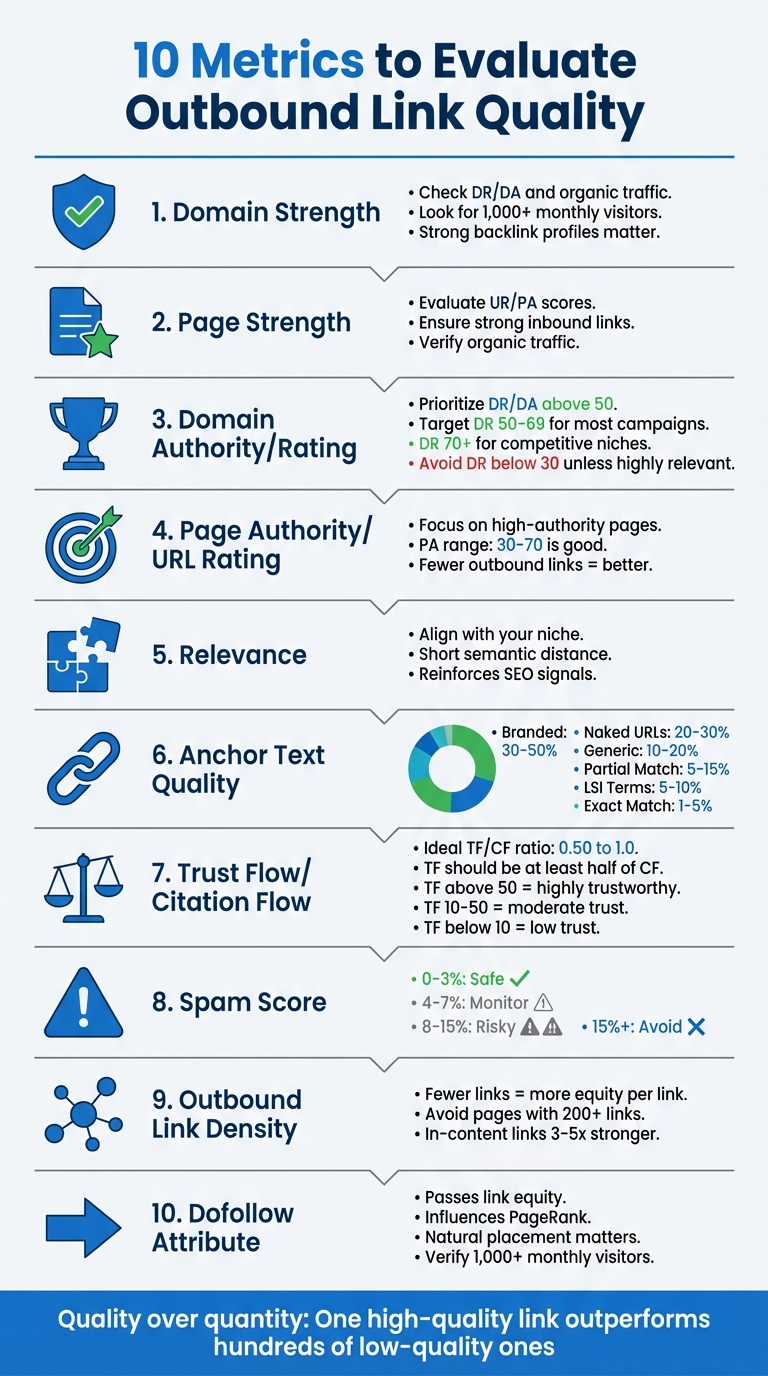 10 Essential Metrics for Evaluating Outbound Link Quality