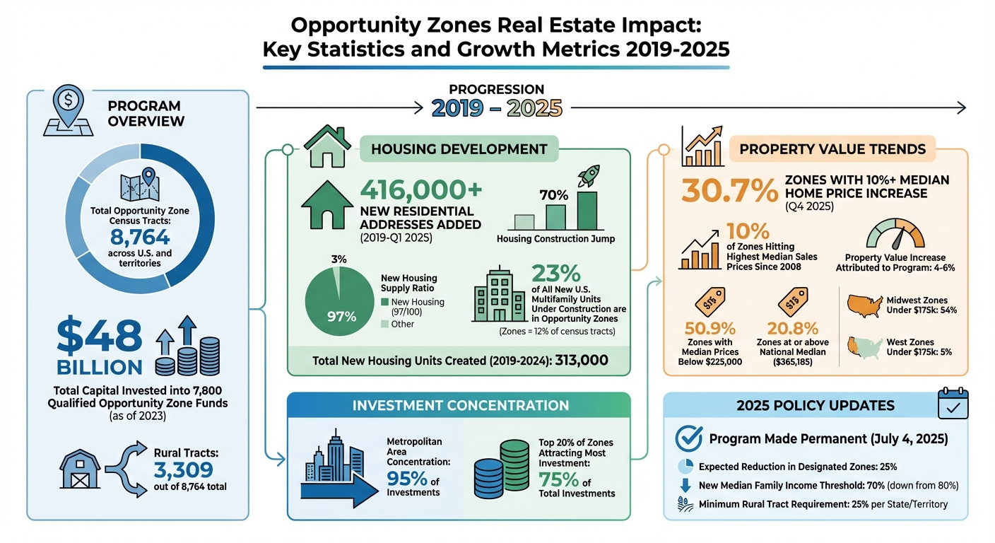 Opportunity Zones Real Estate Impact: Key Statistics and Growth Metrics 2019-2025