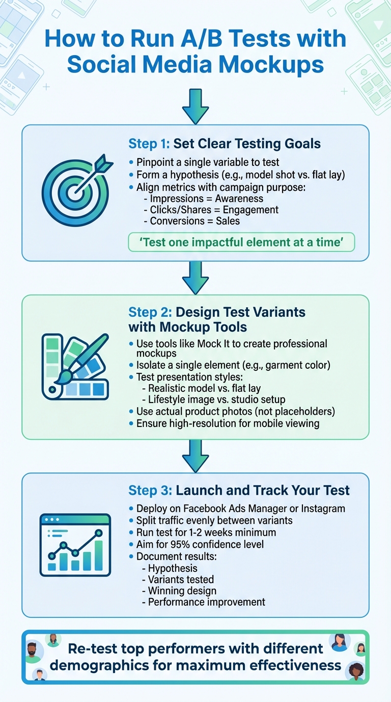 3-Step A/B Testing Process for Social Media Mockups