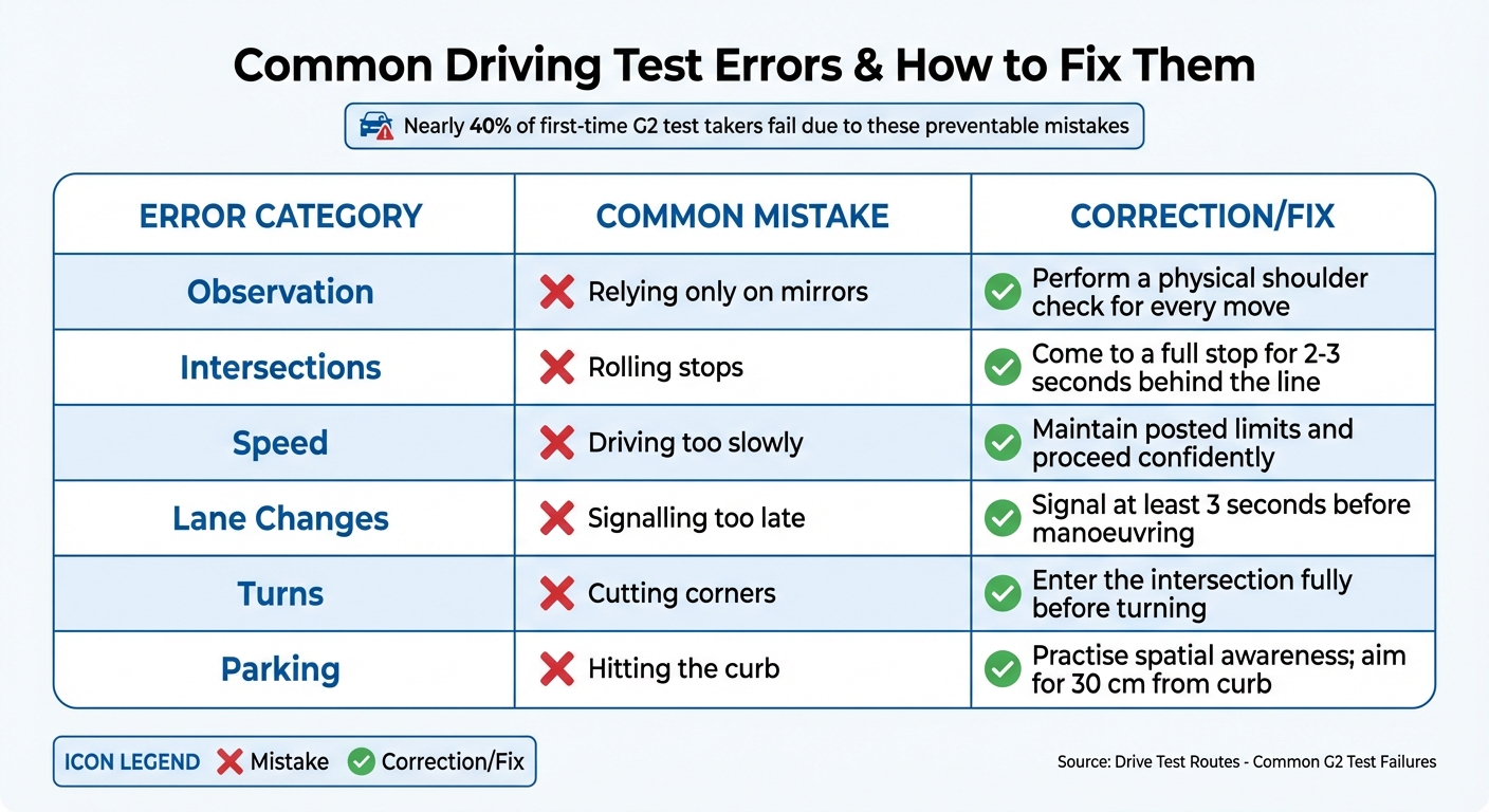 Common Driving Test Errors and How to Fix Them