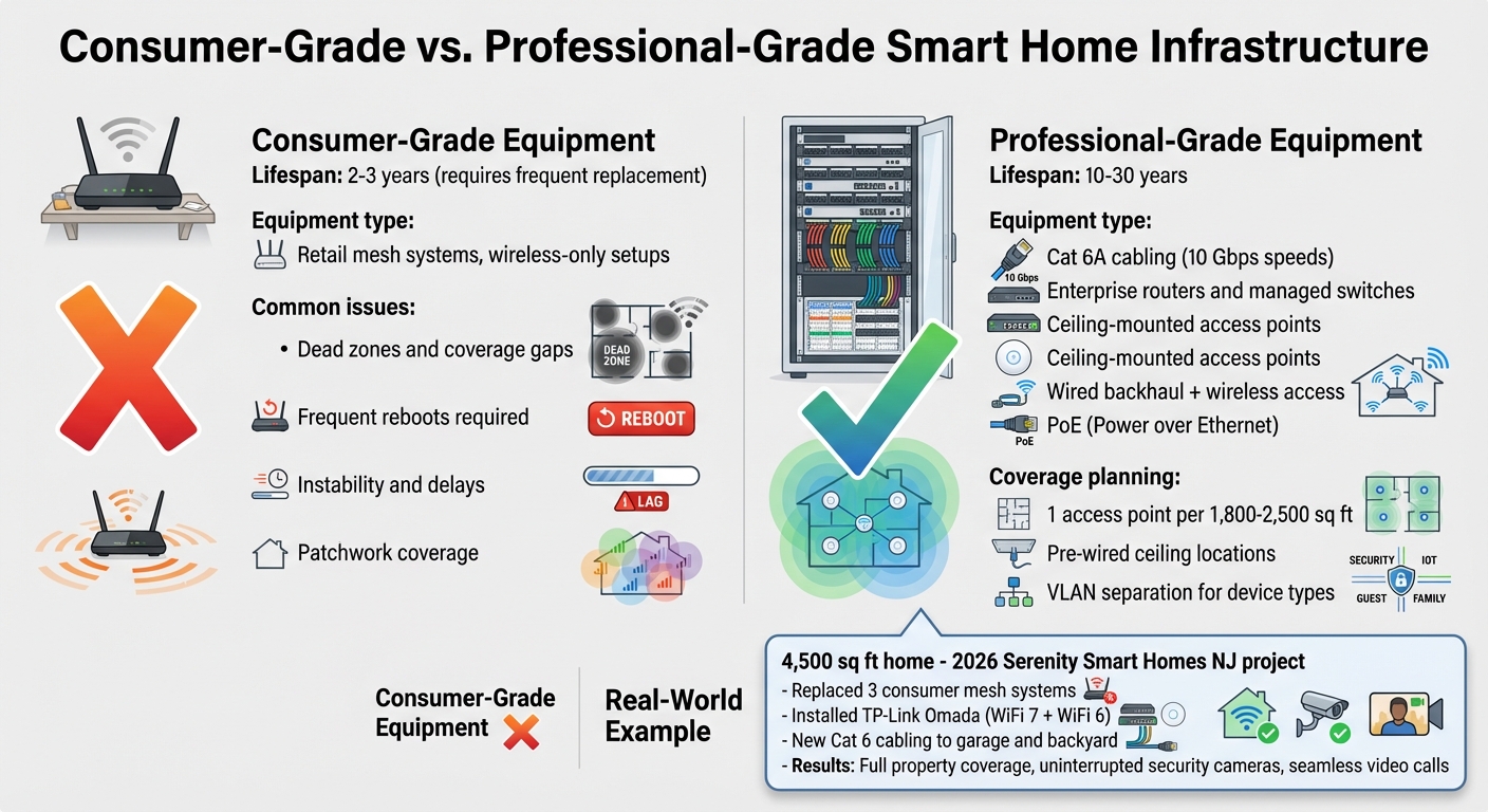 Consumer vs Professional-Grade Smart Home Equipment Lifespan and Features
