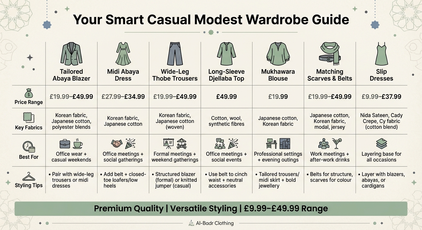 Smart Casual Modest Fashion Pieces Price and Style Guide