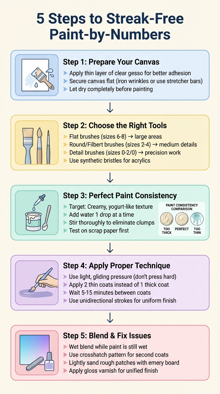 5-Step Guide to Achieving Streak-Free Paint-by-Numbers Results