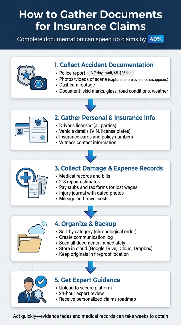 5-Step Document Gathering Process for Insurance Claims