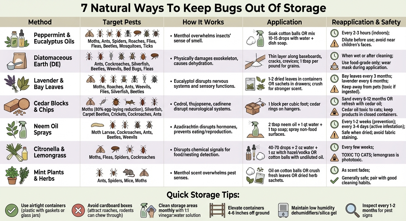 7 Natural Bug Repellents for Storage Spaces: Methods, Effectiveness & Application Guide