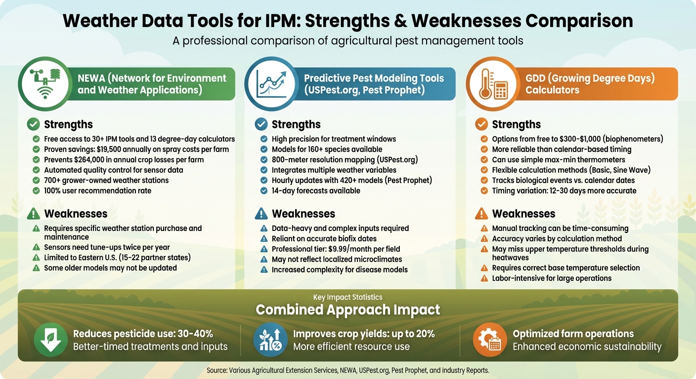 Comparison of Weather-Based IPM Tools: NEWA, Predictive Pest Models, and GDD Calculators