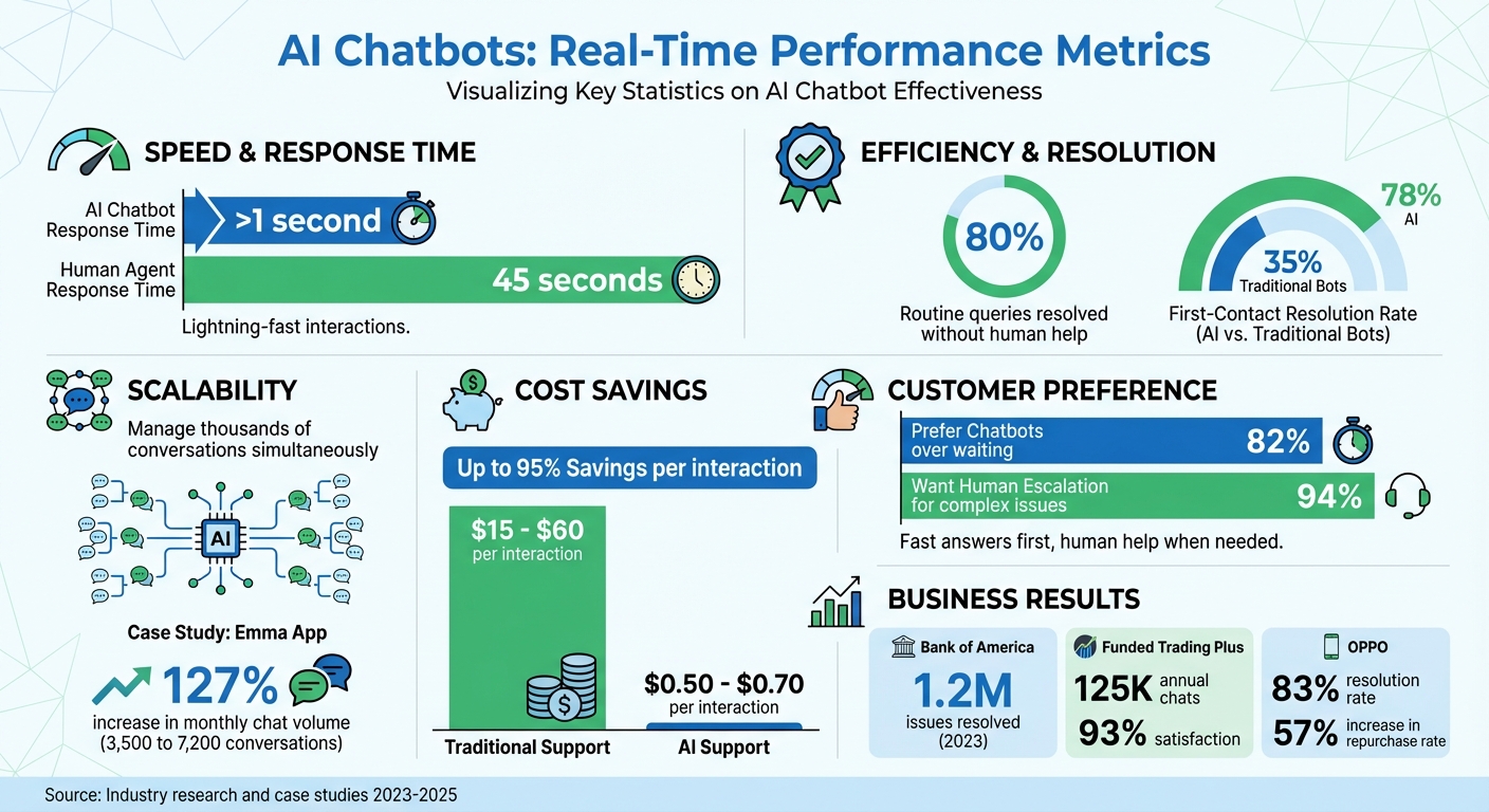 AI Chatbot Performance Statistics: Speed, Efficiency, and Cost Savings