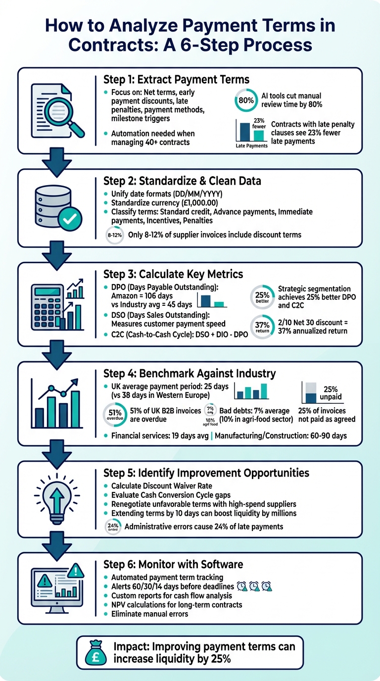6-Step Process for Analyzing Payment Terms in Contracts
