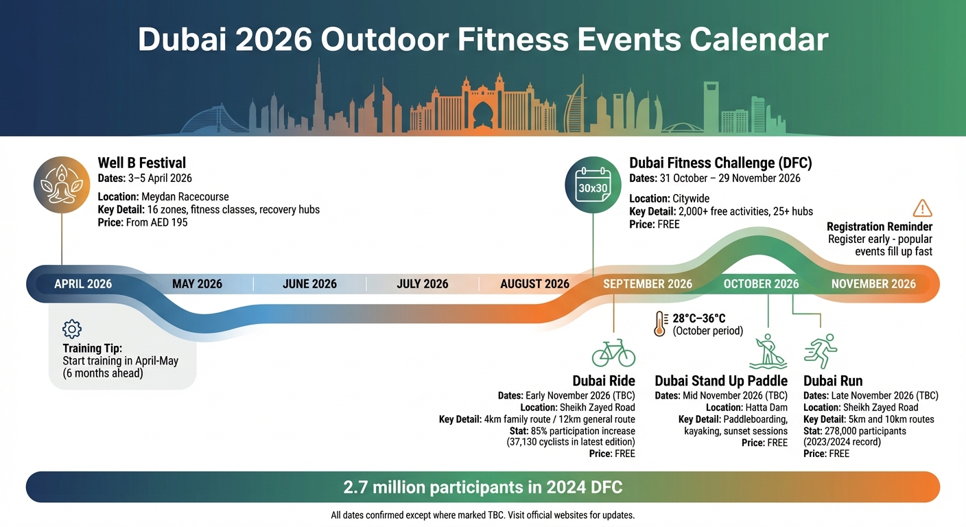 Dubai Outdoor Fitness Events Calendar 2026