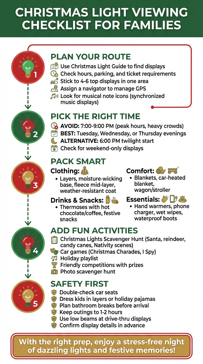 Christmas Light Viewing Checklist: 5 Essential Steps for Families
