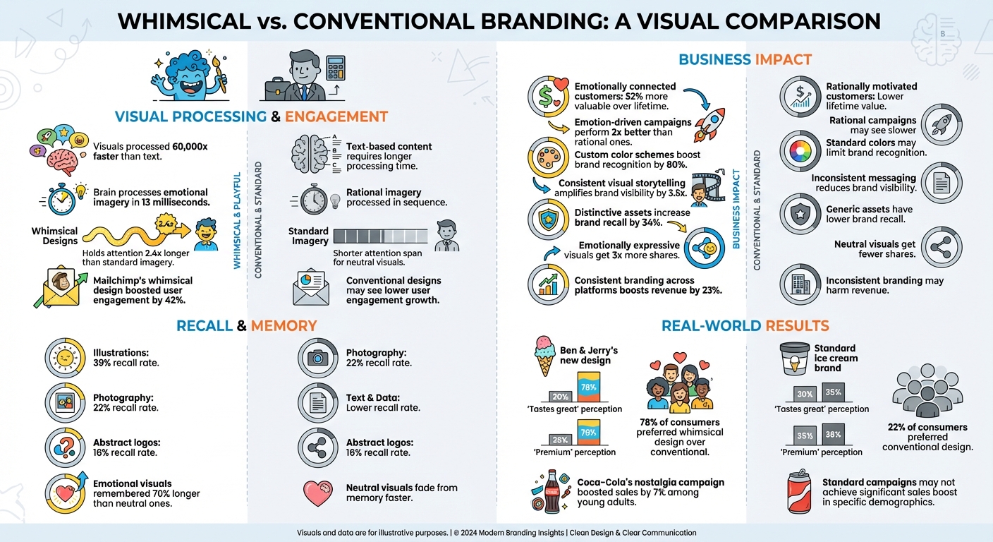 Whimsical Illustrations vs Conventional Branding: Key Performance Metrics