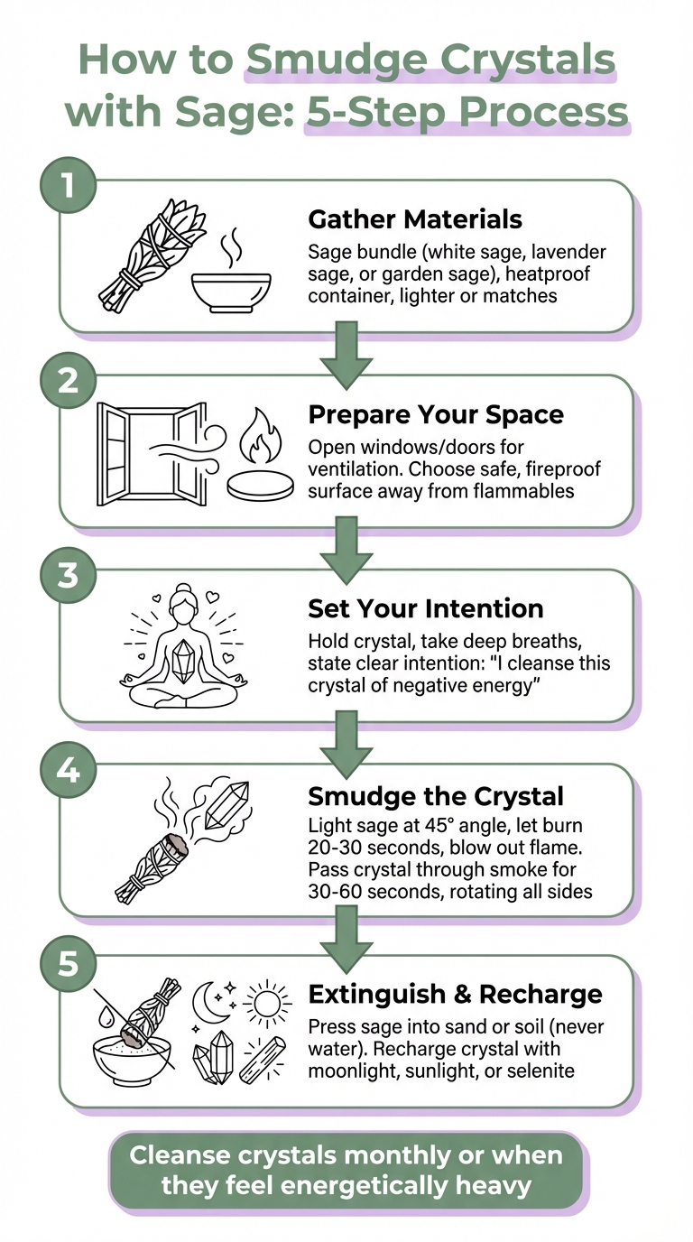 How to Smudge Crystals with Sage: 5-Step Process