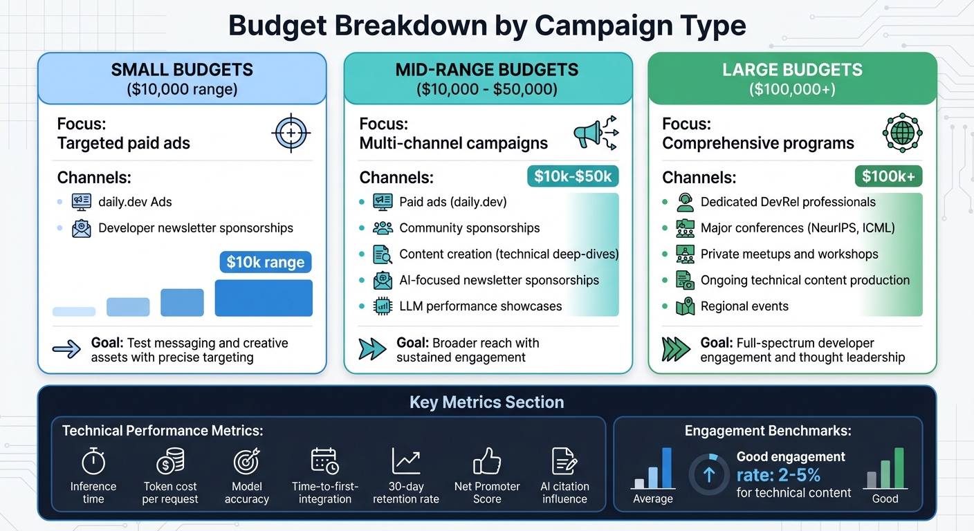 AI Developer Marketing Budget Allocation Guide by Campaign Size