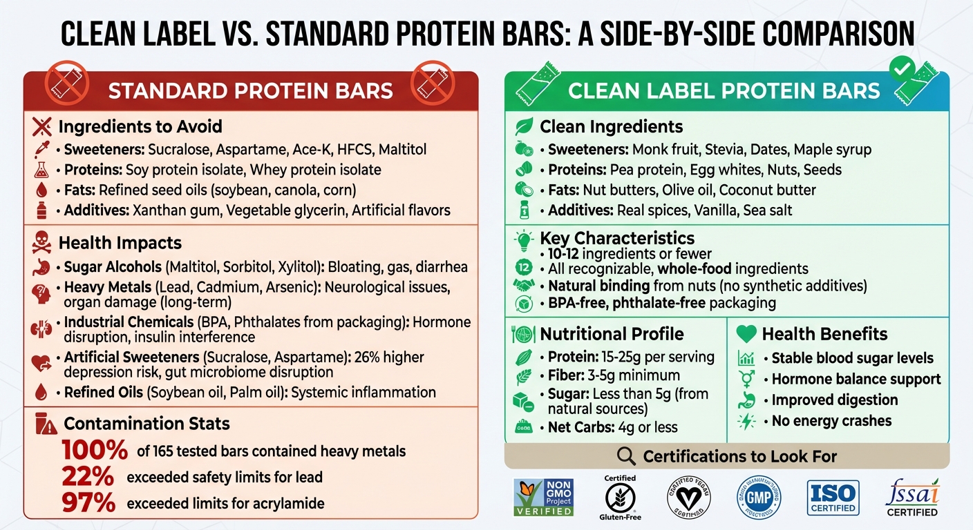 Clean Label vs Standard Protein Bars: Ingredient Comparison and Health Impact