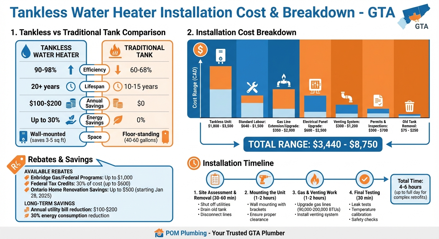Tankless vs Tank Water Heater Cost and Installation Breakdown GTA