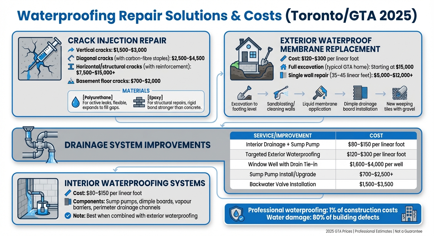 Waterproofing Repair Costs and Solutions Comparison for Toronto Homes 2025