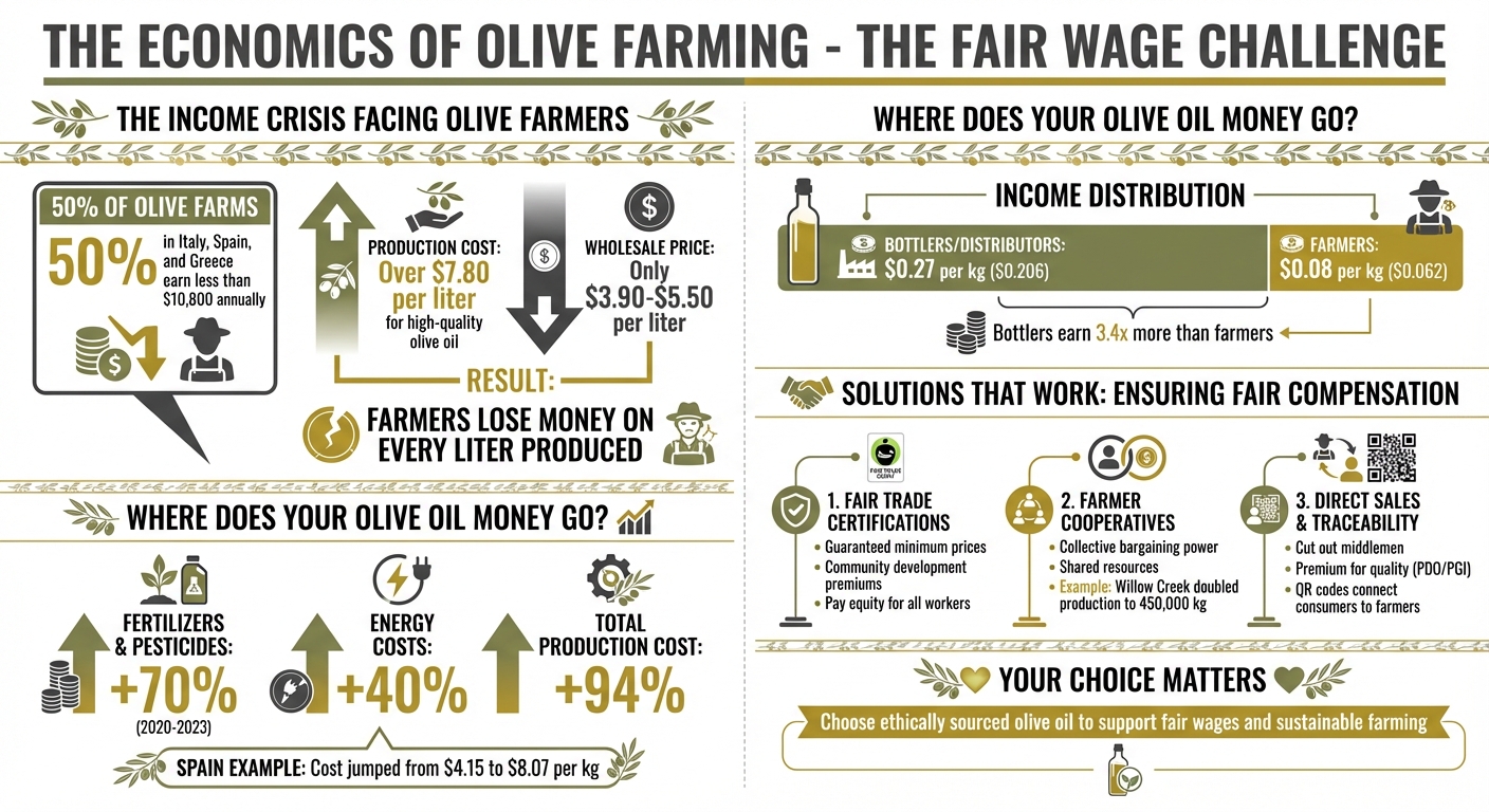 The Economics of Olive Farming: Cost vs. Price Gap and Fair Wage Solutions