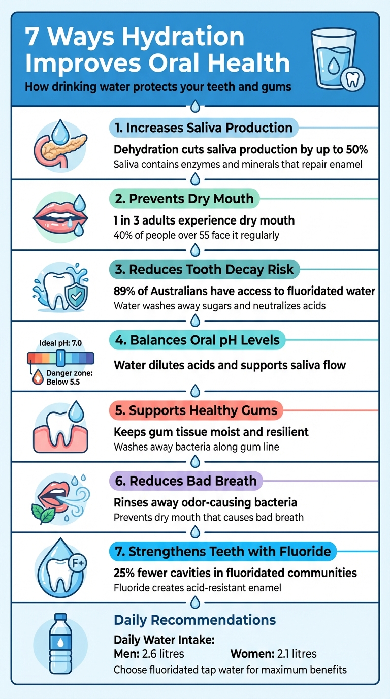 7 Ways Hydration Improves Oral Health Infographic