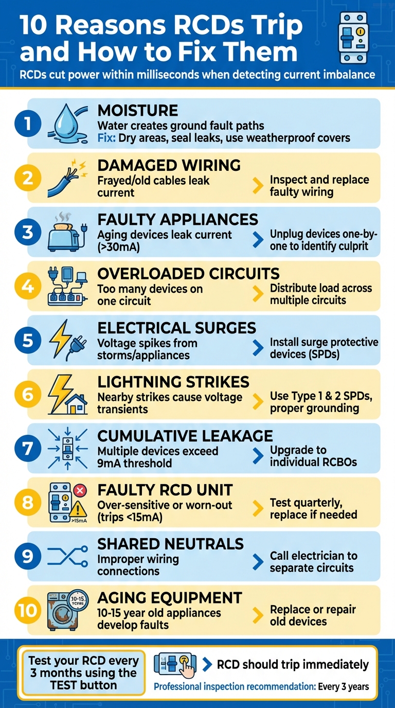 10 Common Causes of RCD Tripping and Quick Fixes