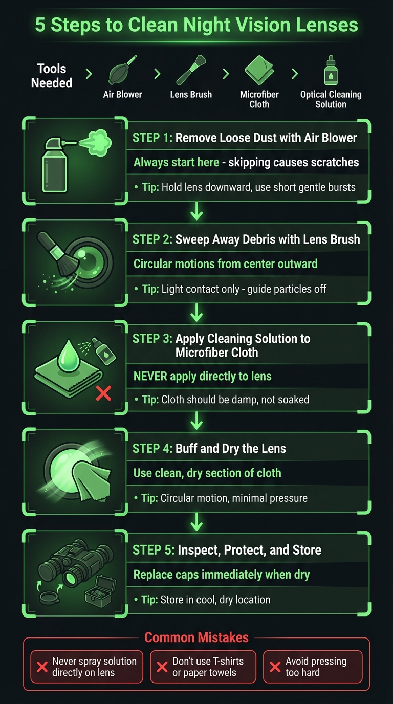 5-Step Process for Cleaning Night Vision Lenses Safely