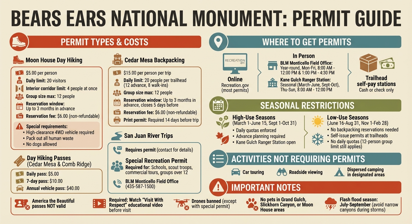 Bears Ears National Monument Permit Requirements and Costs Guide