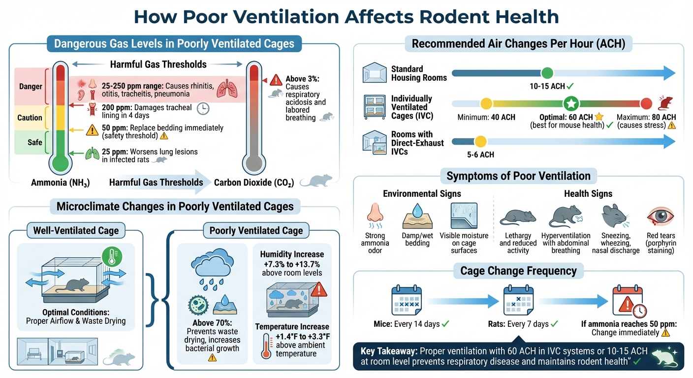 Rodent Cage Ventilation Standards and Health Thresholds