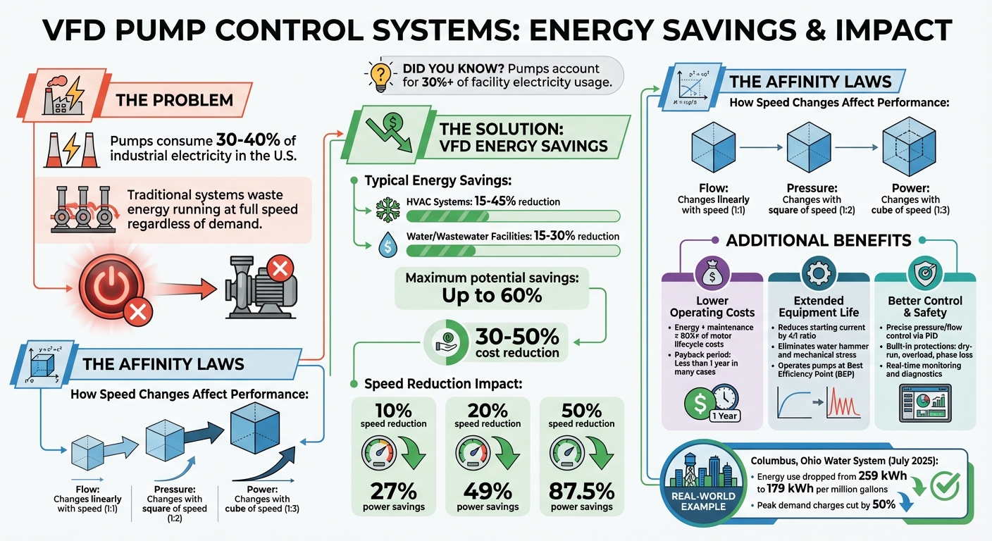 VFD Energy Savings and Efficiency Statistics for Pump Systems