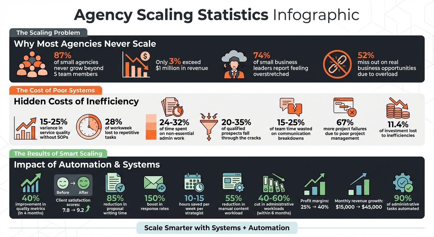 Agency Scaling Statistics: Growth Challenges and Solutions