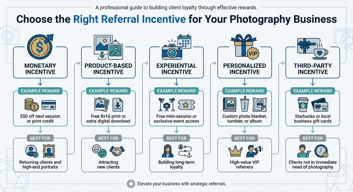 Photography Referral Program Incentive Types and Best Use Cases
