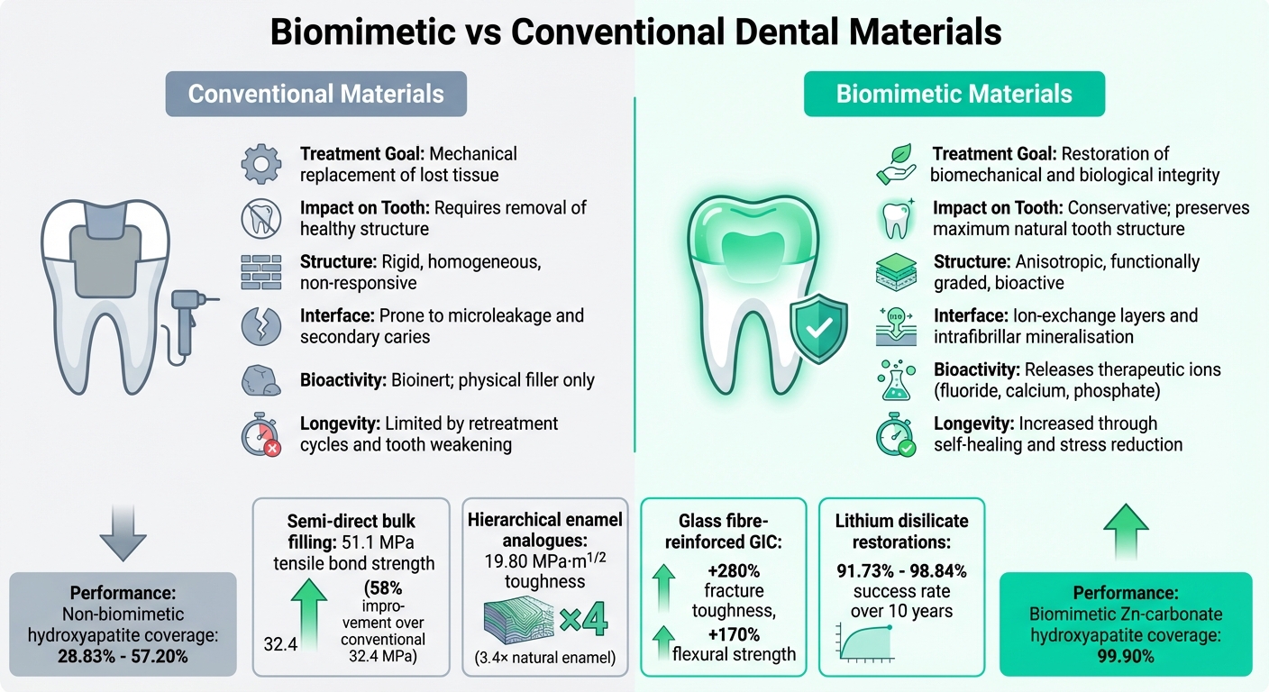 Biomimetic vs Conventional Dental Materials: Key Differences and Performance Metrics