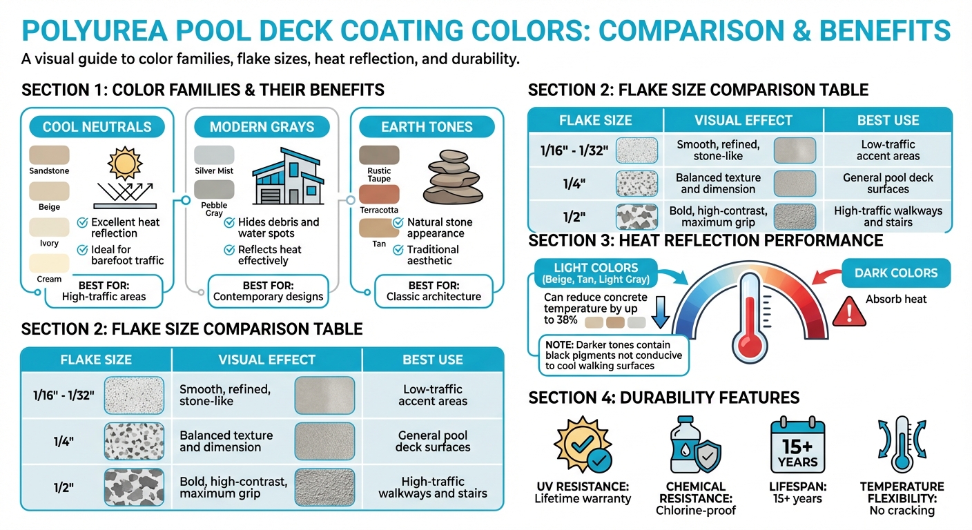 Pool Deck Coating Color Selection Guide: Heat Reflection and Safety Features