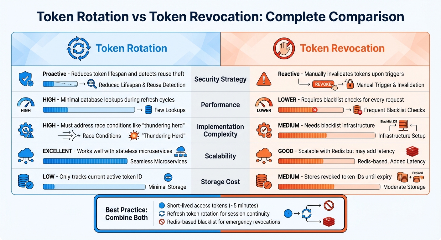 JWT Token Rotation vs Revocation: Security Strategies Compared