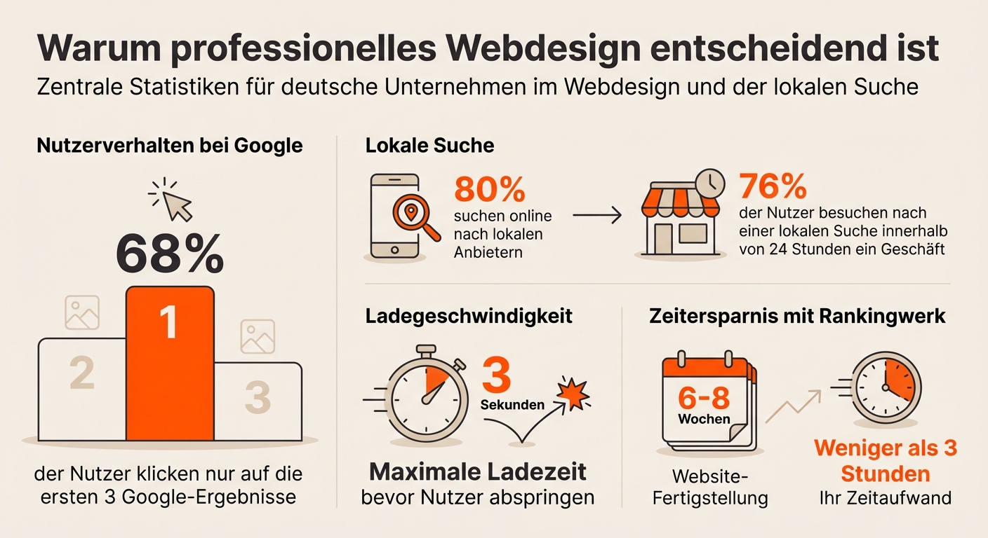 Webdesign Statistiken: Nutzerverhalten und lokale Suche in Deutschland