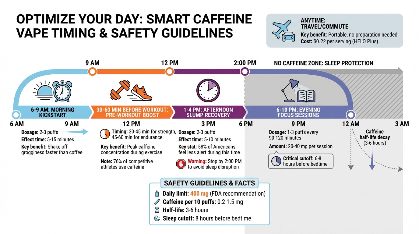 Best Times to Use Caffeine Vapes Throughout the Day
