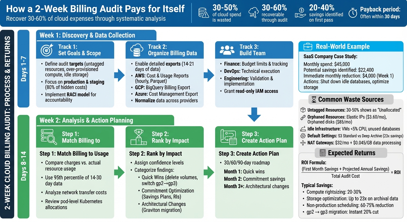 2-Week Cloud Billing Audit Process and Expected Savings