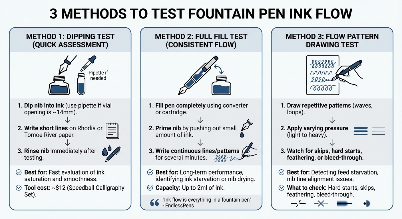 3 Methods to Test Fountain Pen Ink Flow