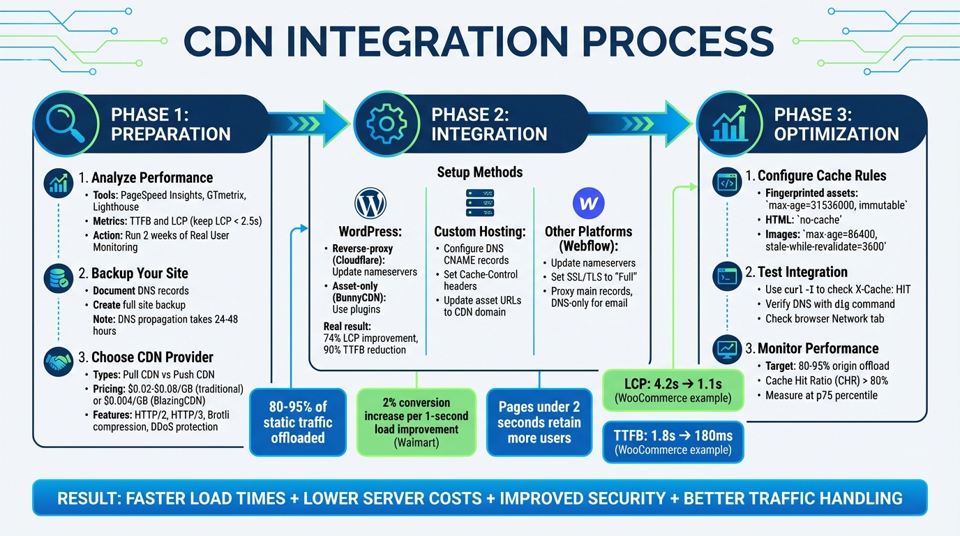 CDN Integration Process: From Analysis to Optimization in 3 Phases
