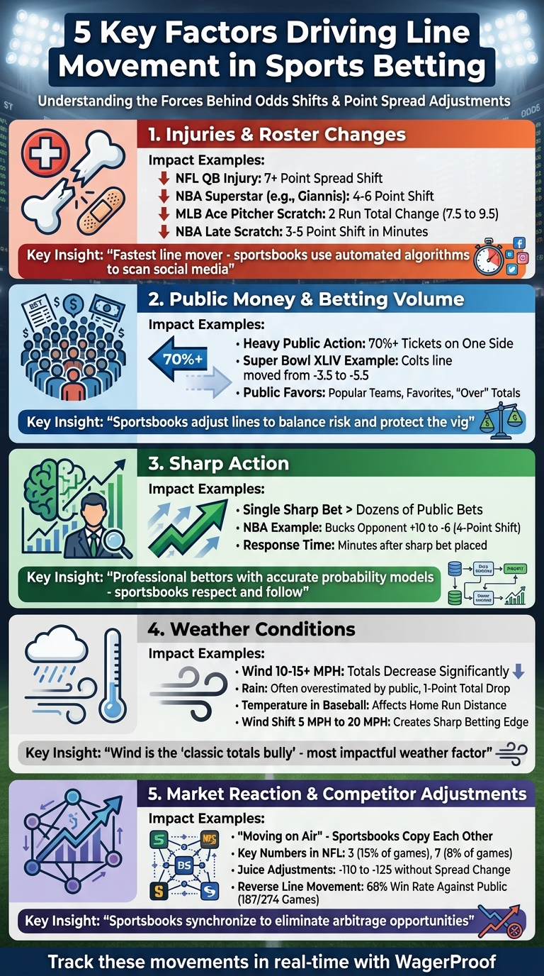 5 Key Factors Driving Sports Betting Line Movement