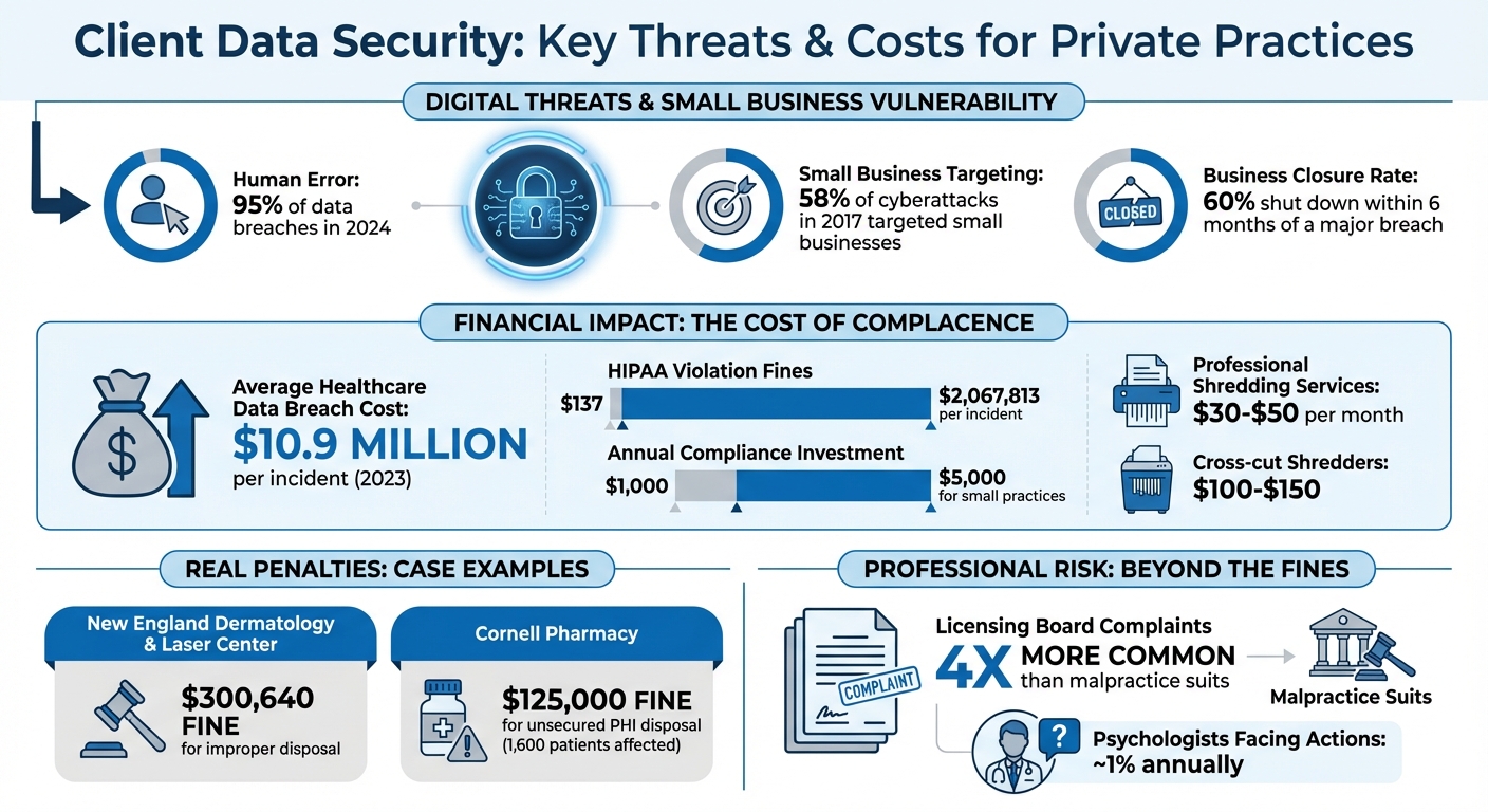 Client Data Security Threats and Costs for Private Practices