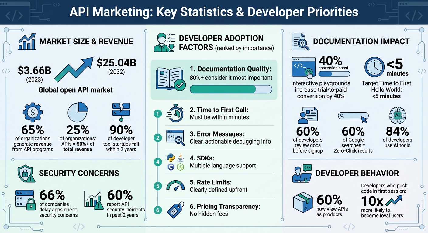 API Marketing Key Statistics: Developer Adoption Factors and Market Growth