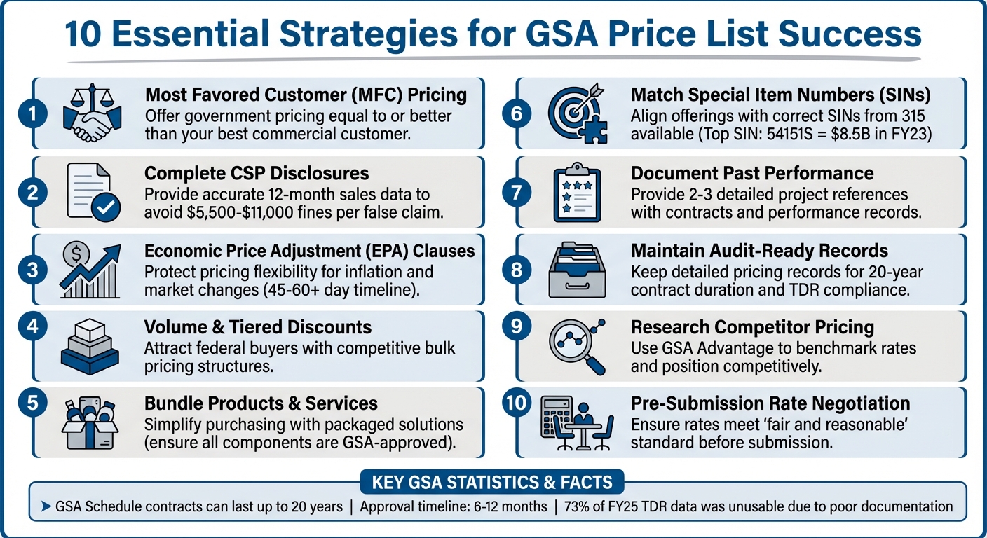 10 Essential Strategies for GSA Price List Success